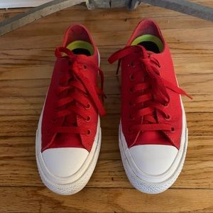 converse lunarlon red